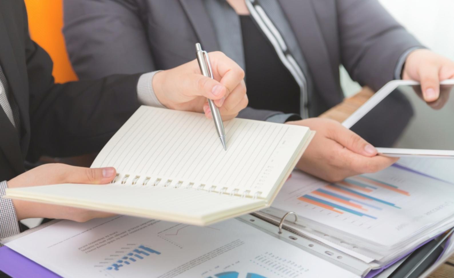 Detailed financial report review session